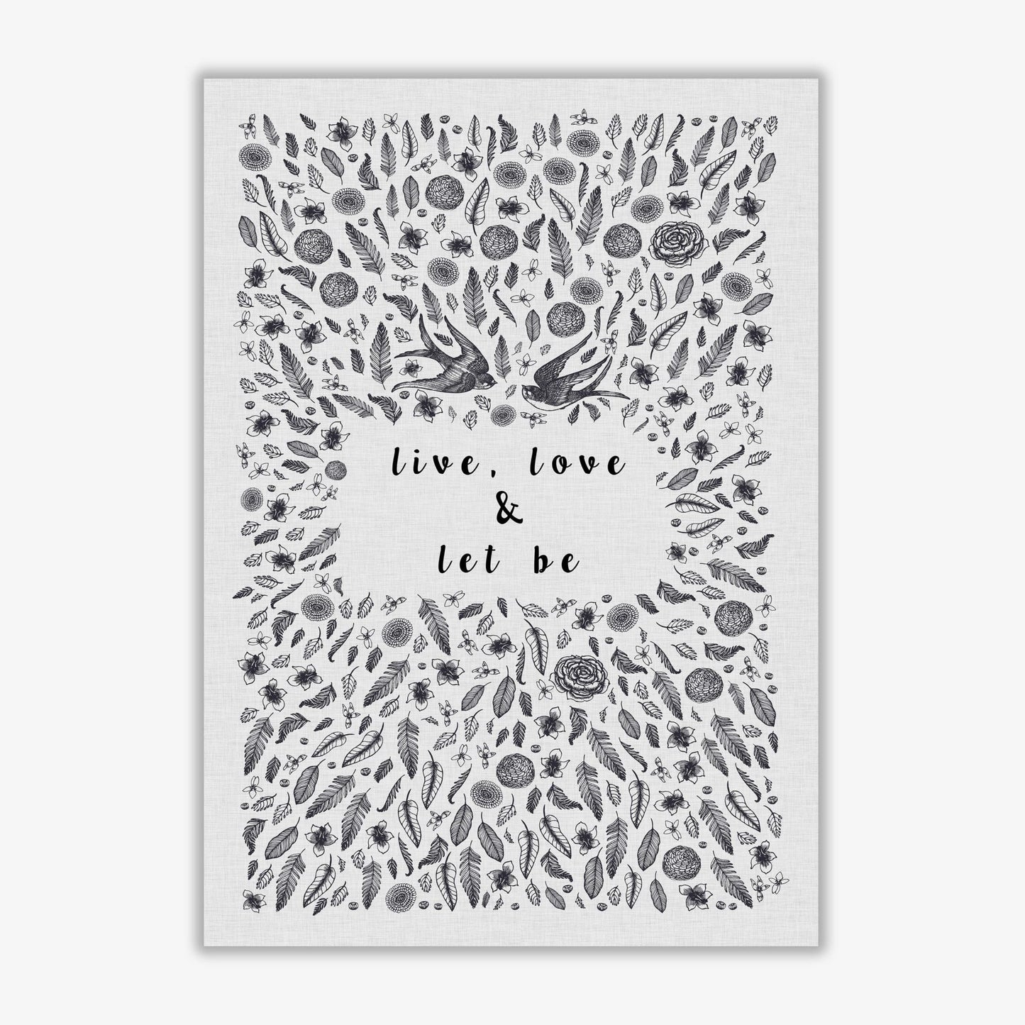 Live, love & let be calm quote fine art print by orara studio