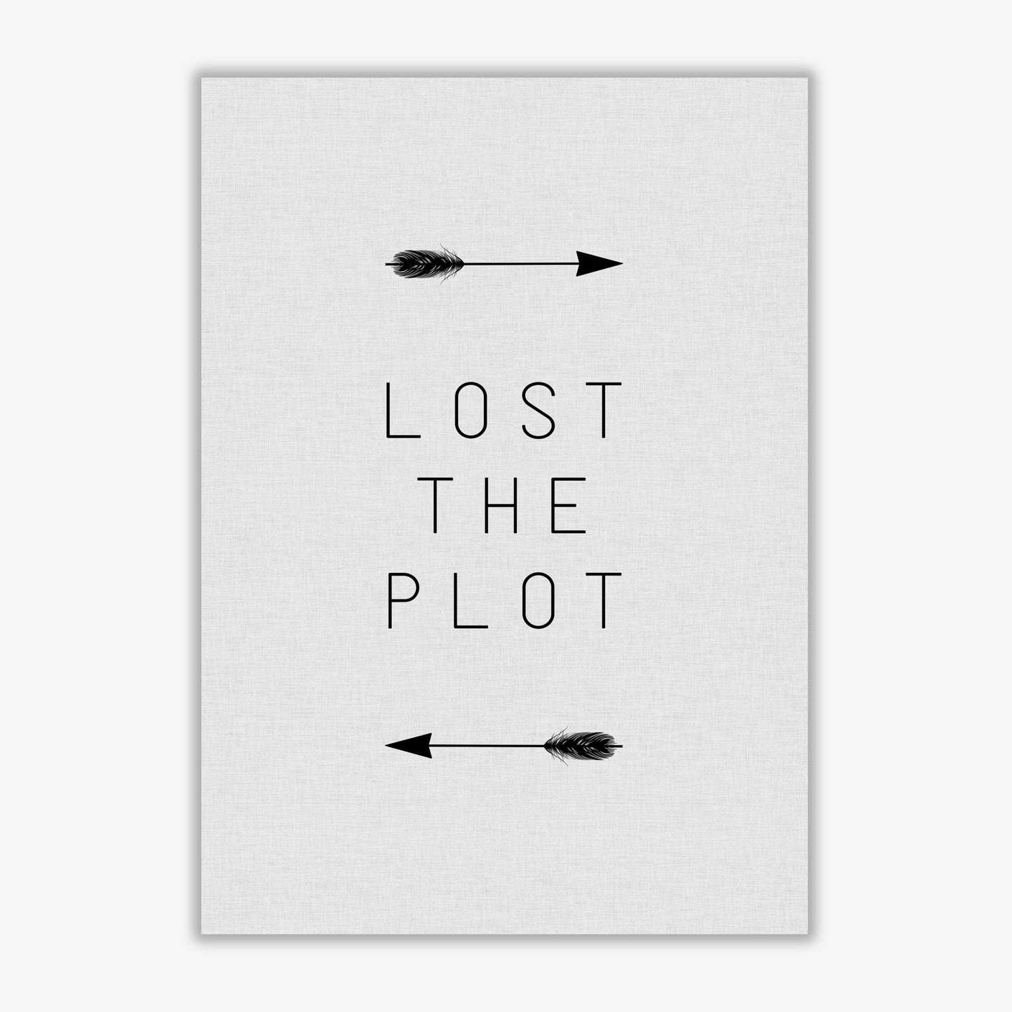 Lost the plot arrow quote fine art print by orara studio