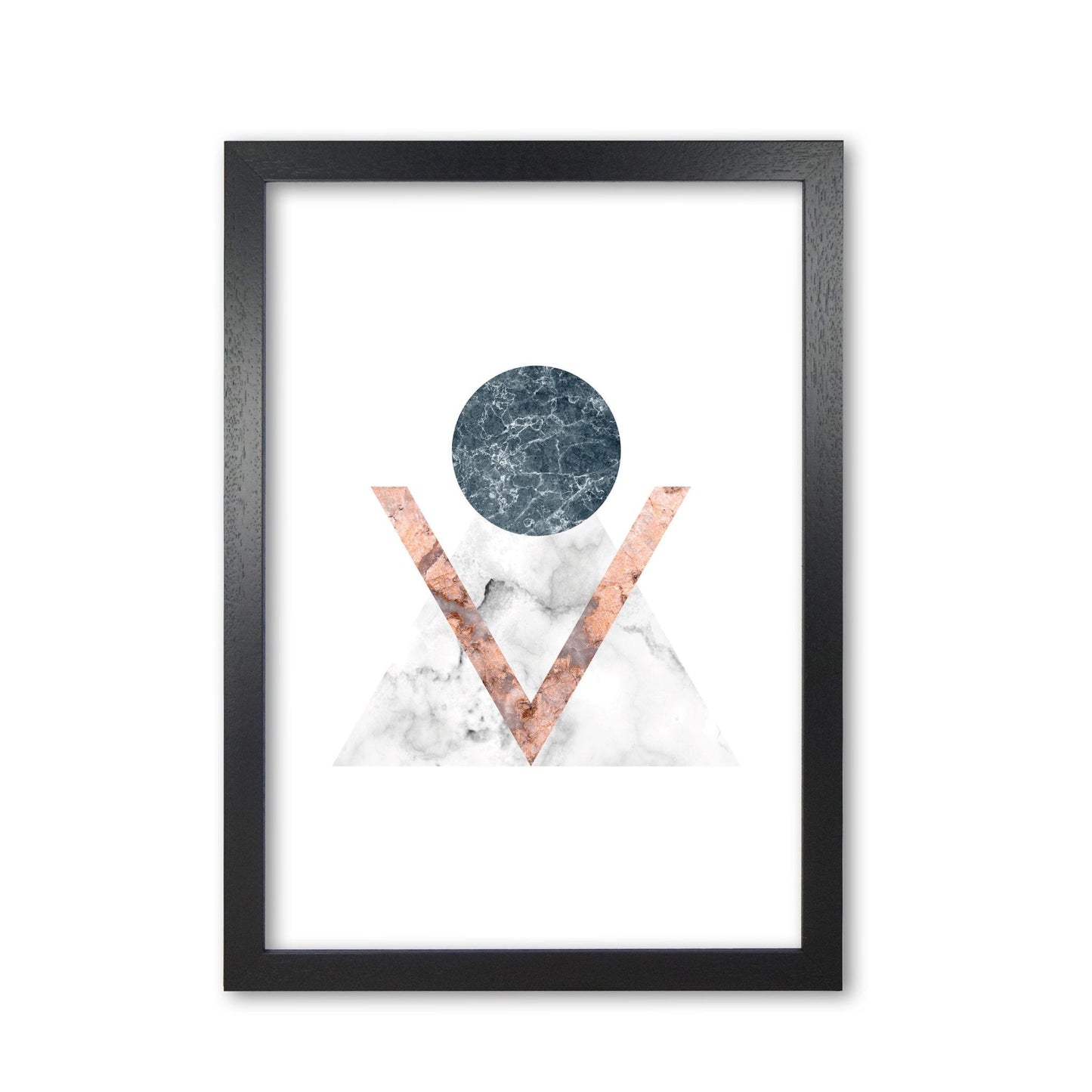 Marble triangle abstract modern fine art print