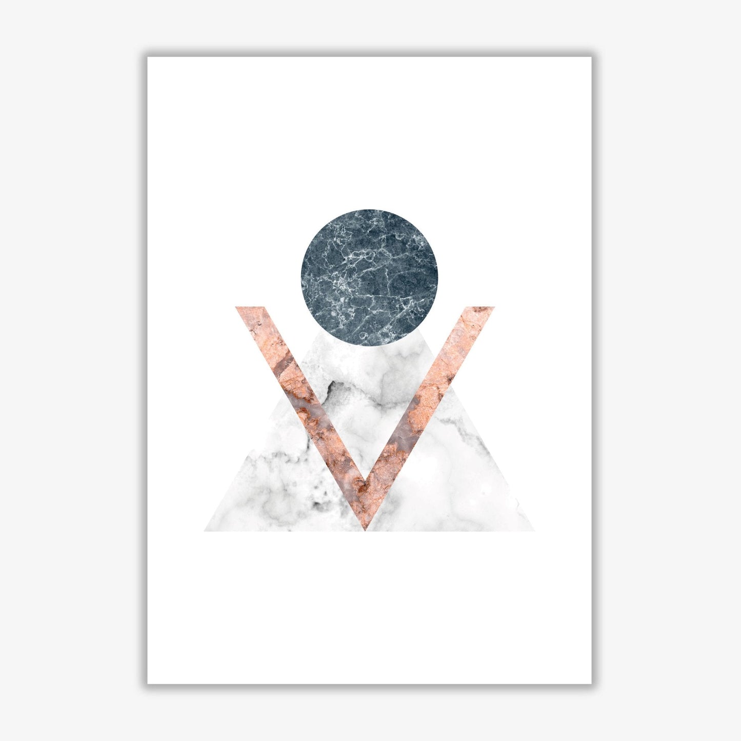 Marble triangle abstract modern fine art print