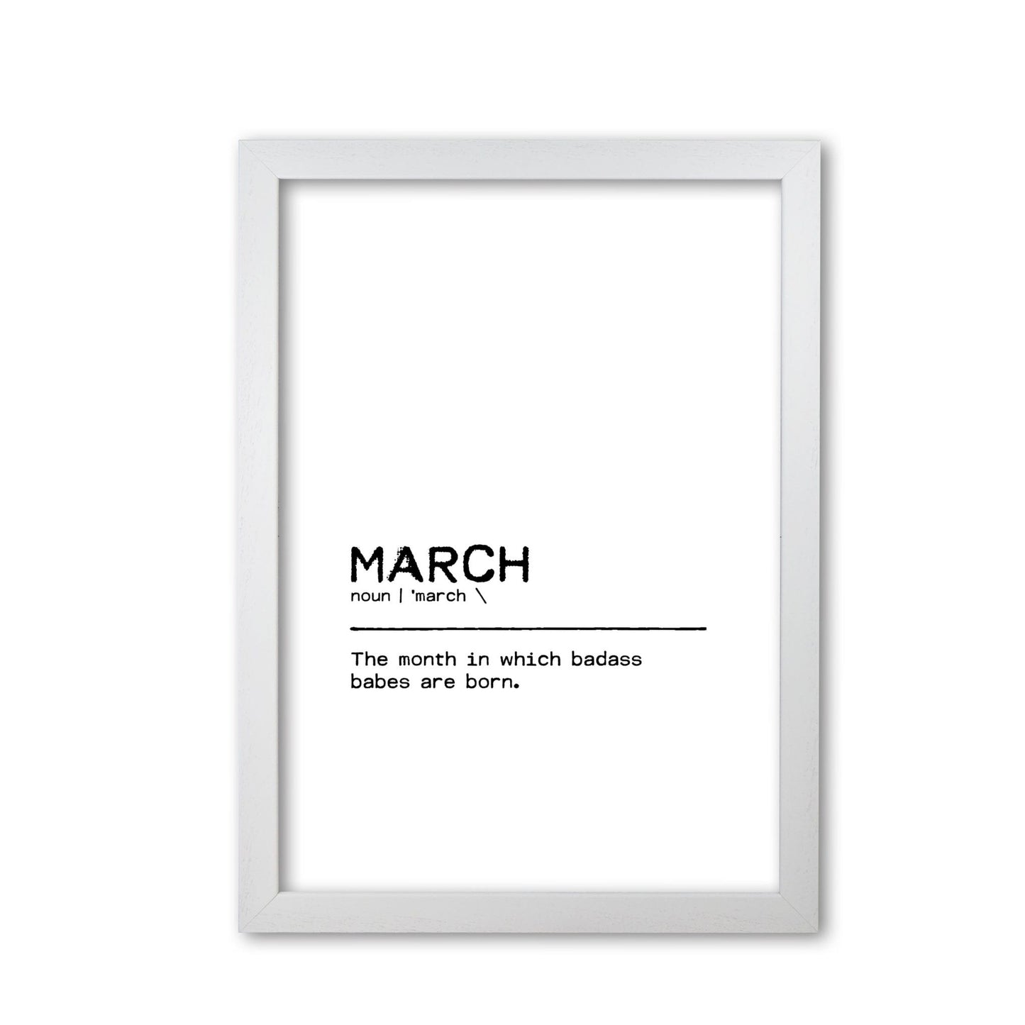 March badass definition quote fine art print by orara studio