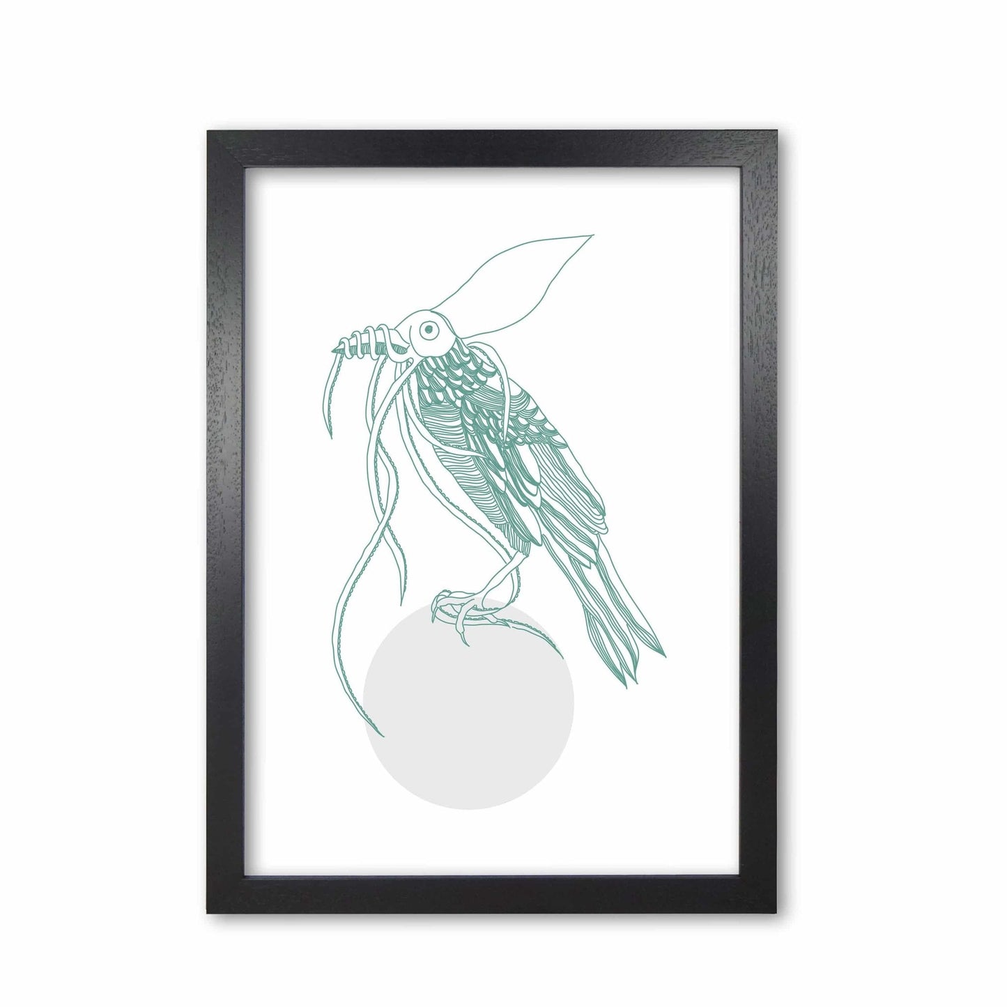 Marine animals bird modern fine art print