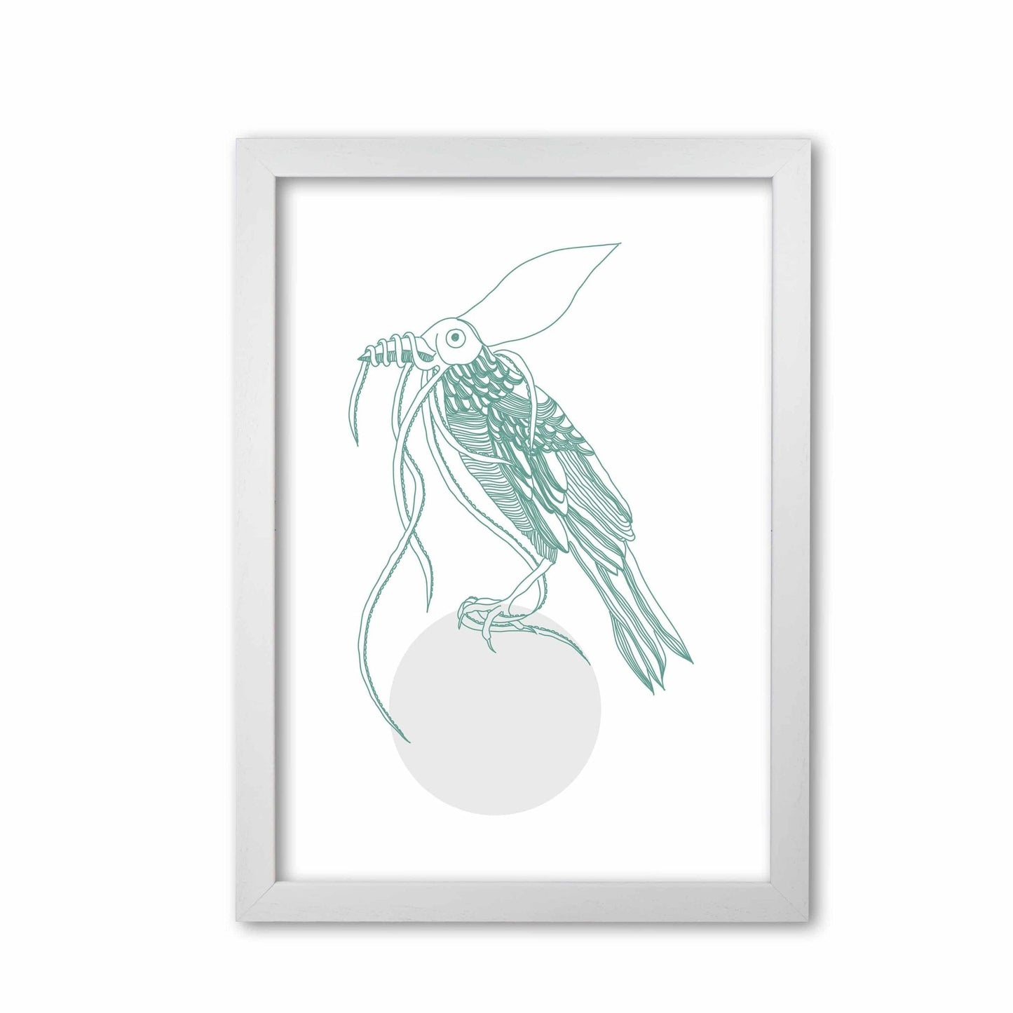 Marine animals bird modern fine art print