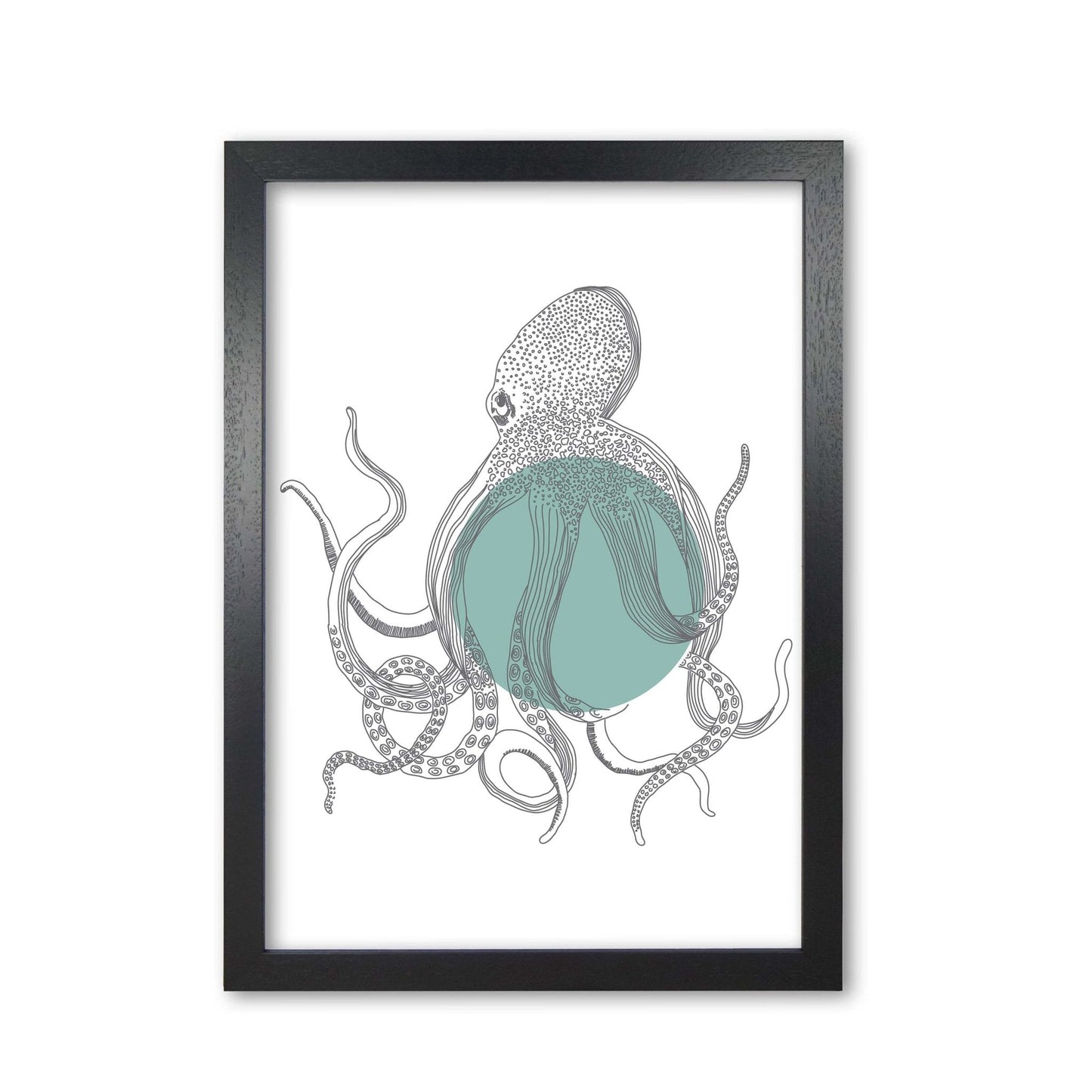 Marine animals octopus modern fine art print
