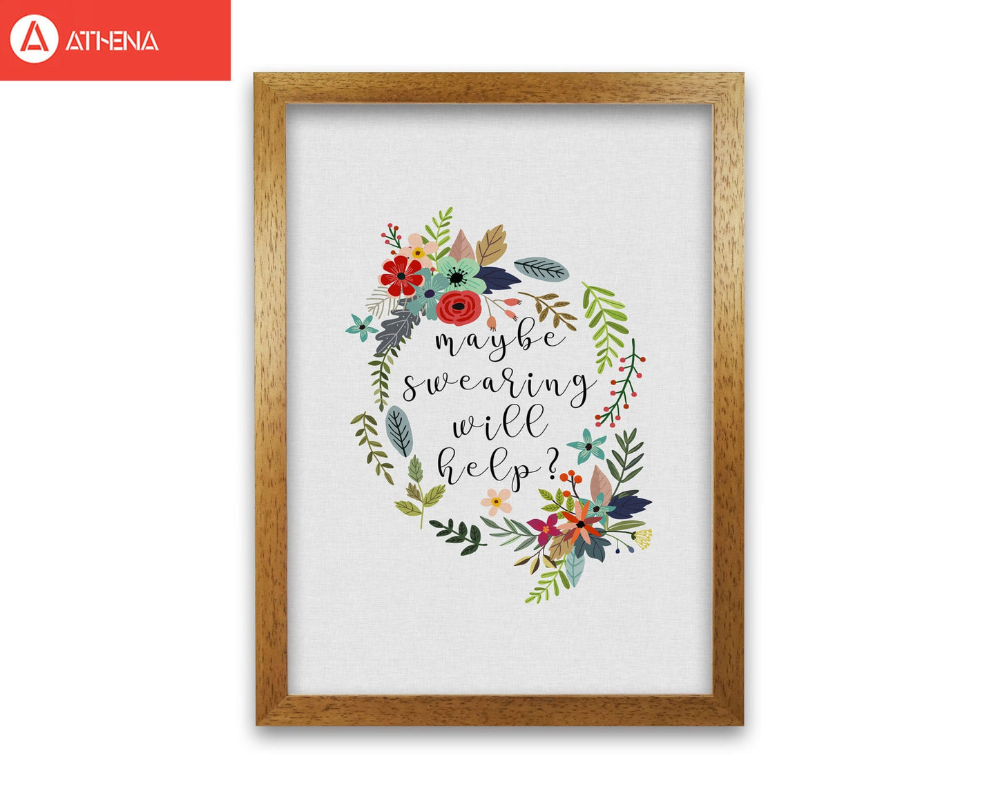 Maybe swearing will help fine art print by orara studio
