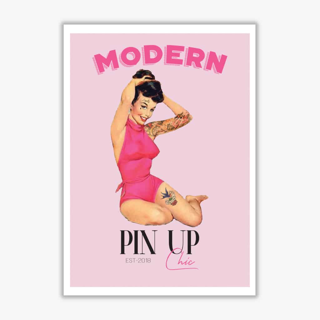 Modern pin up girl modern fine art print