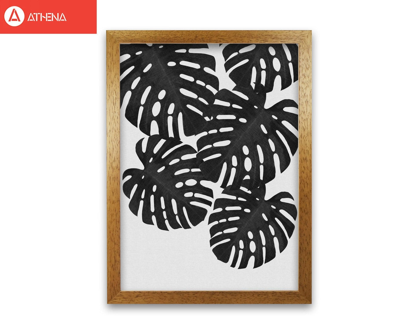 Monstera black & white i fine art print by orara studio