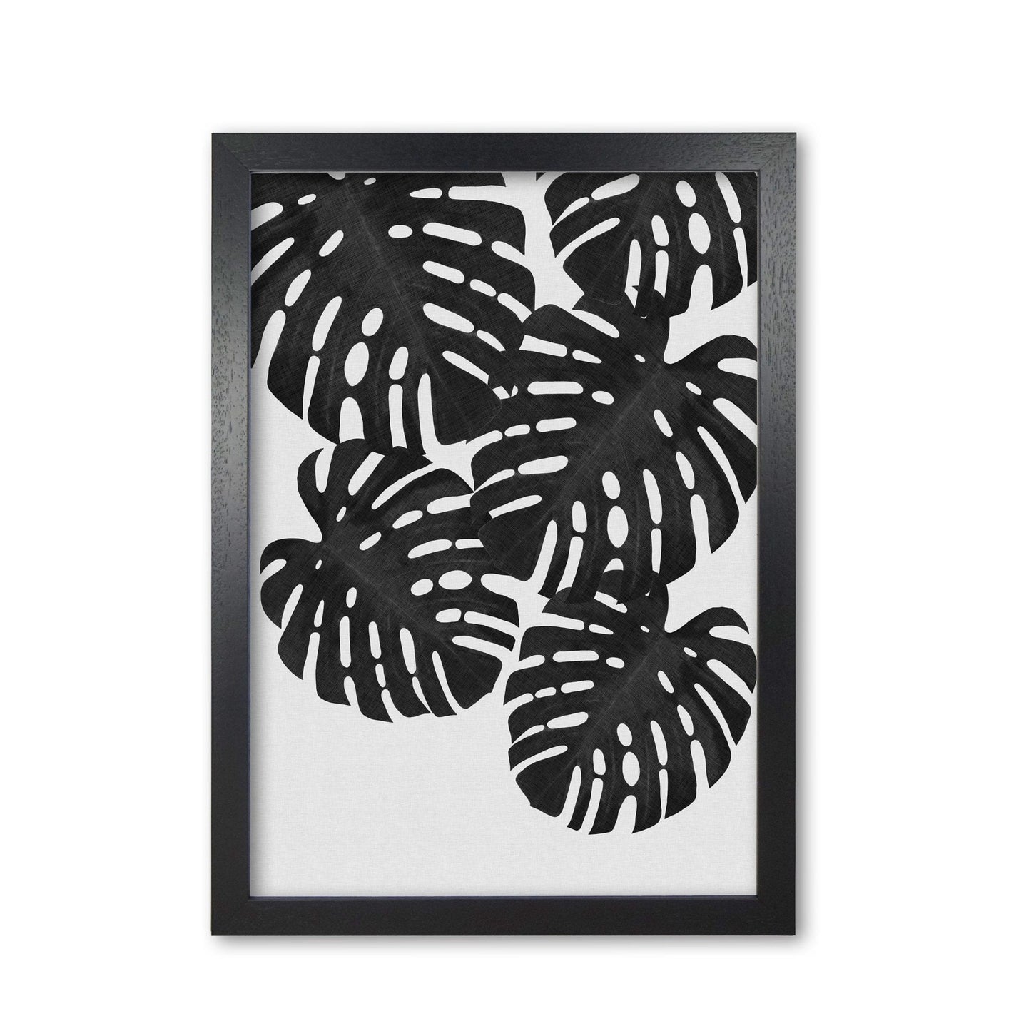 Monstera black & white i fine art print by orara studio