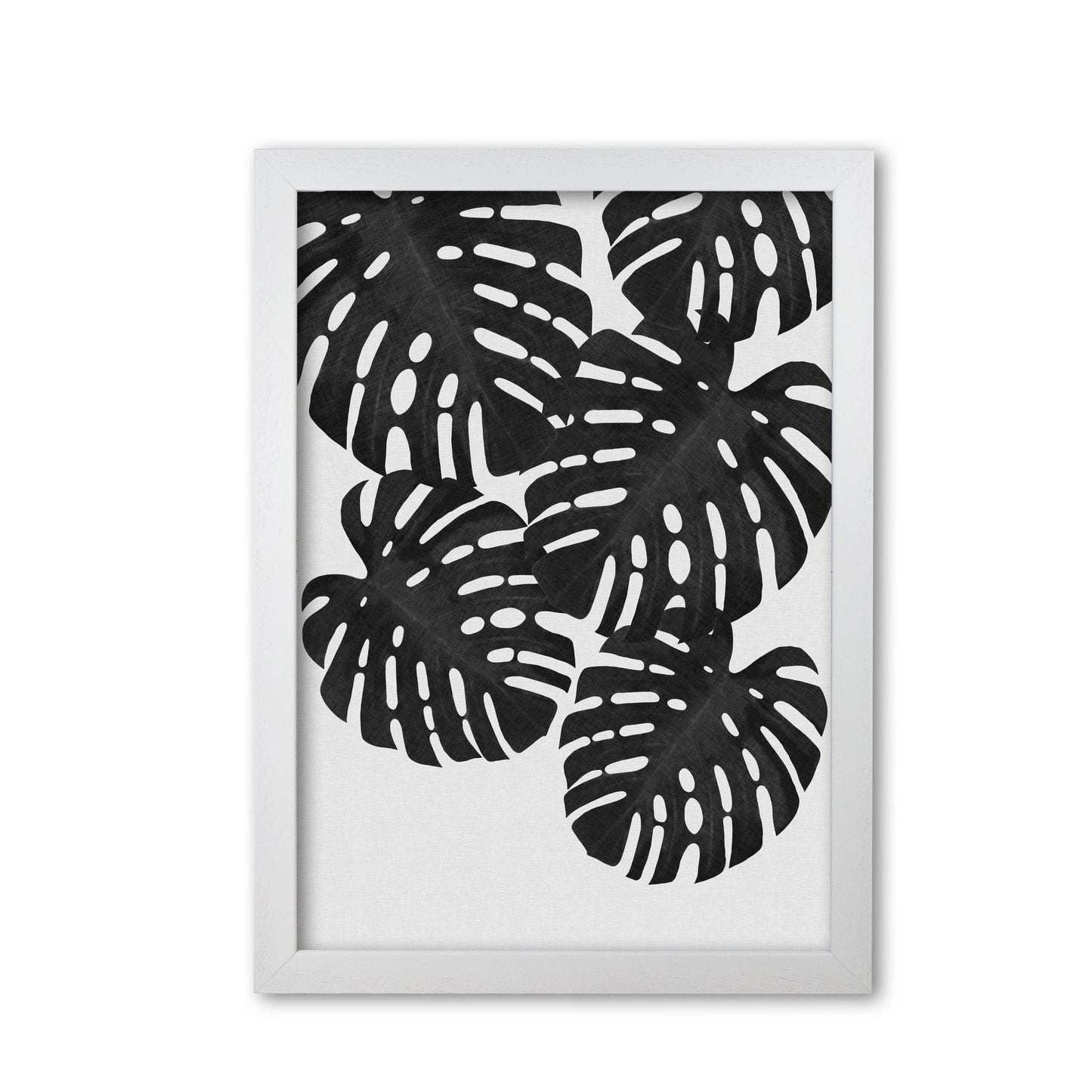 Monstera black & white i fine art print by orara studio