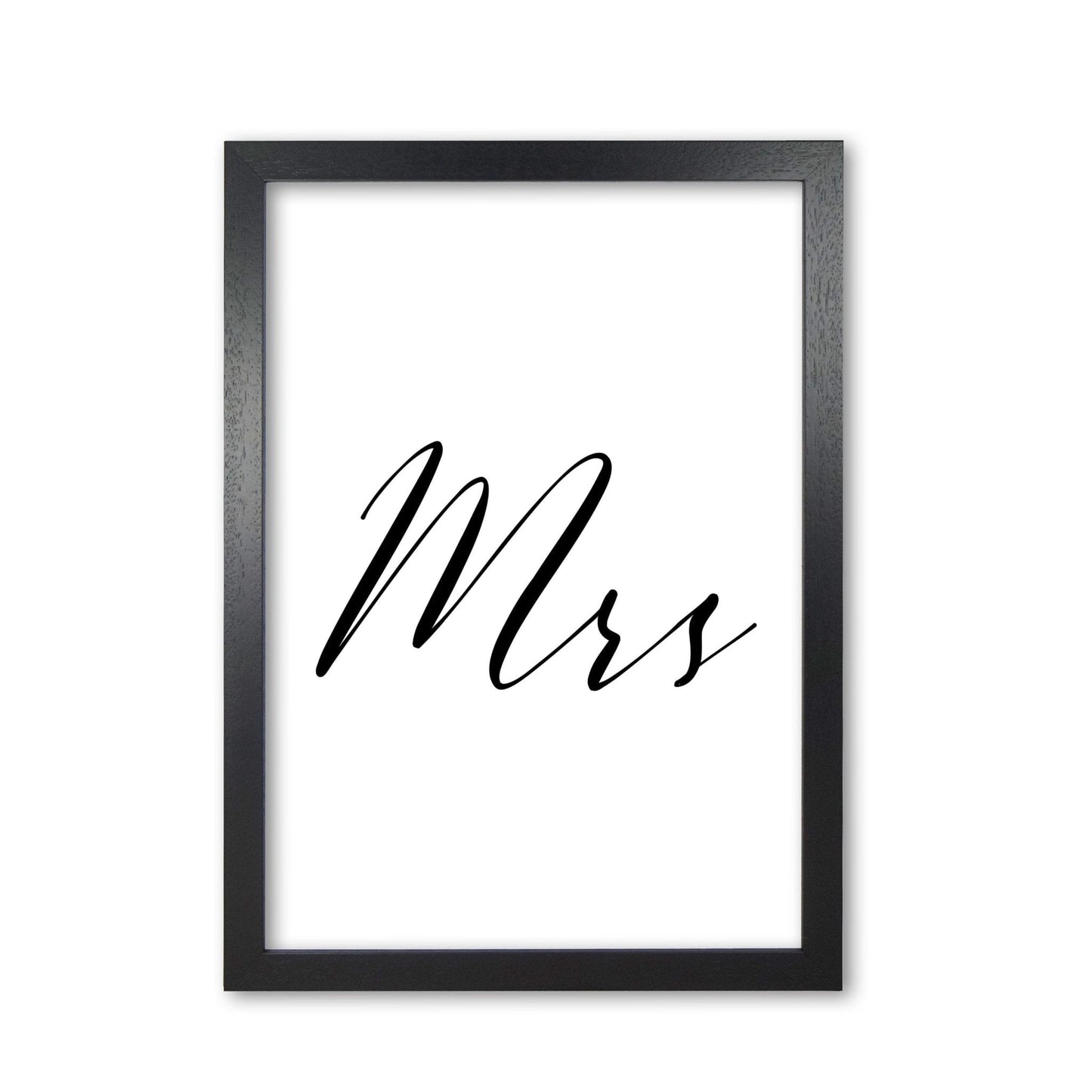 Mrs modern fine art print, framed typography wall art