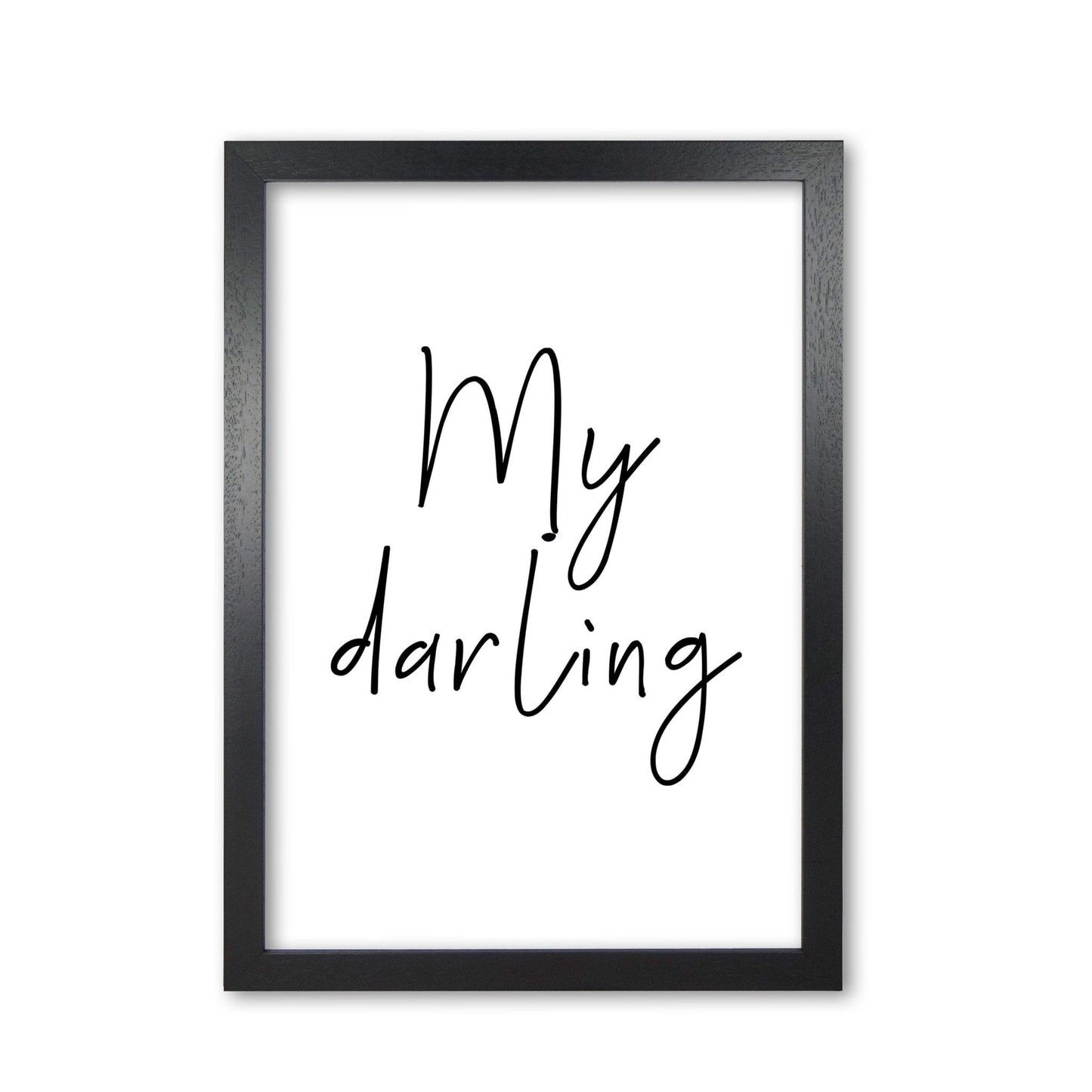 My darling modern fine art print, framed typography wall art