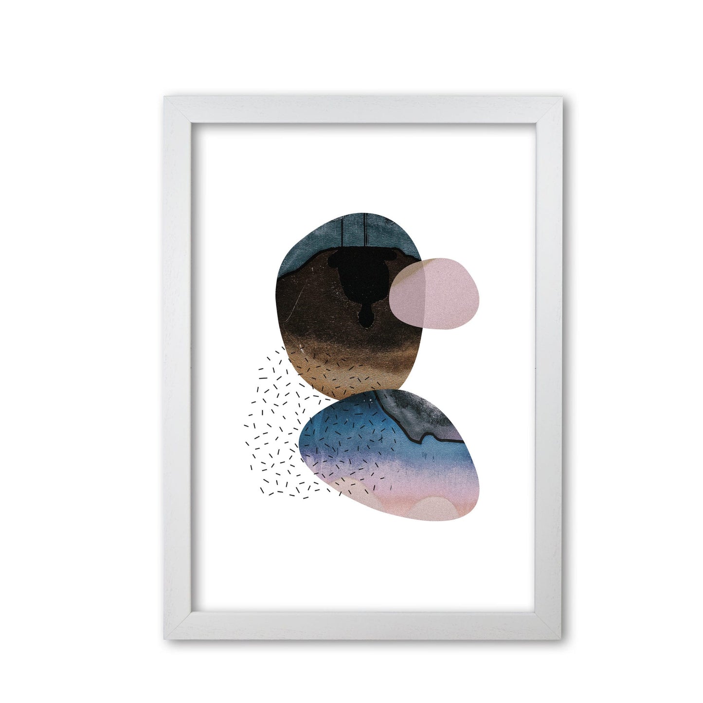Pastel and sand abstract shapes modern fine art print