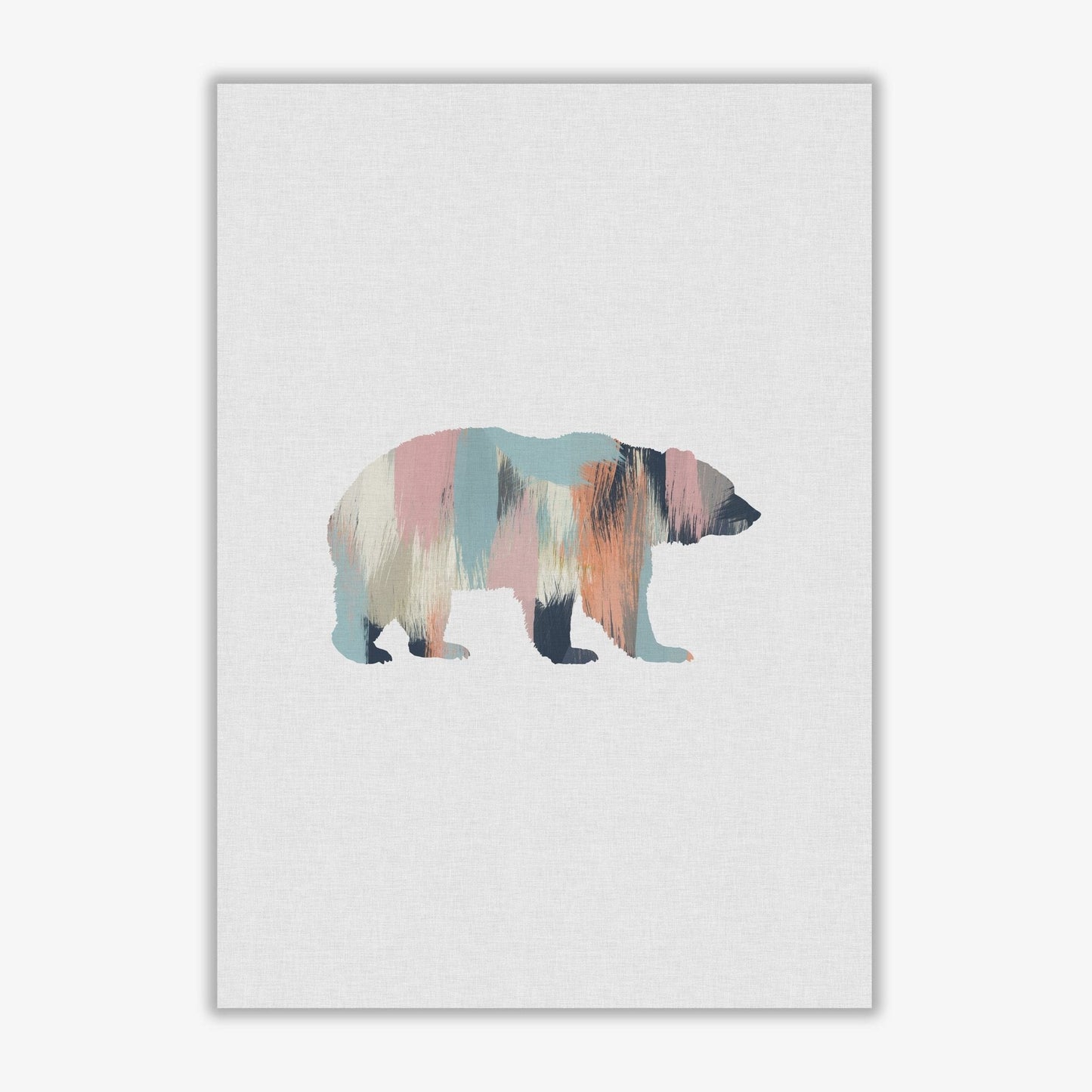 Pastel bear fine art print by orara studio