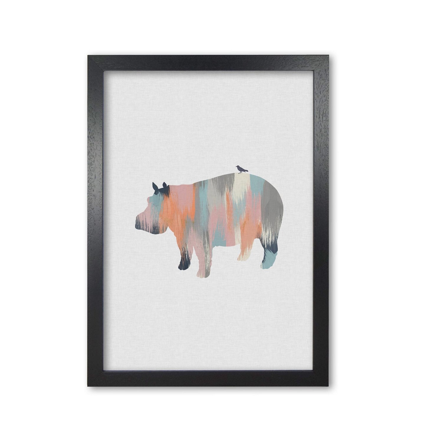 Pastel hippo fine art print by orara studio