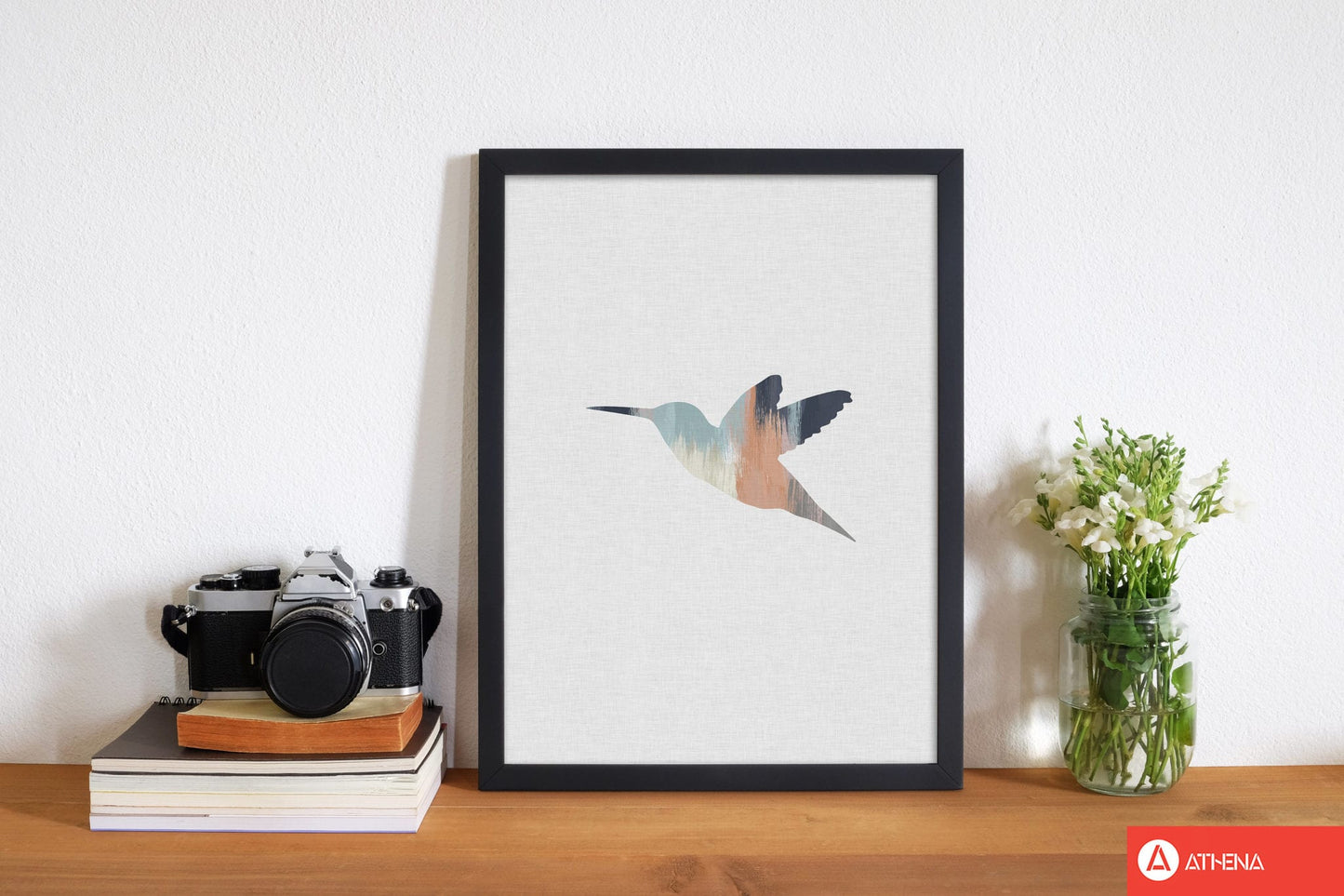 Pastel hummingbird i fine art print by orara studio