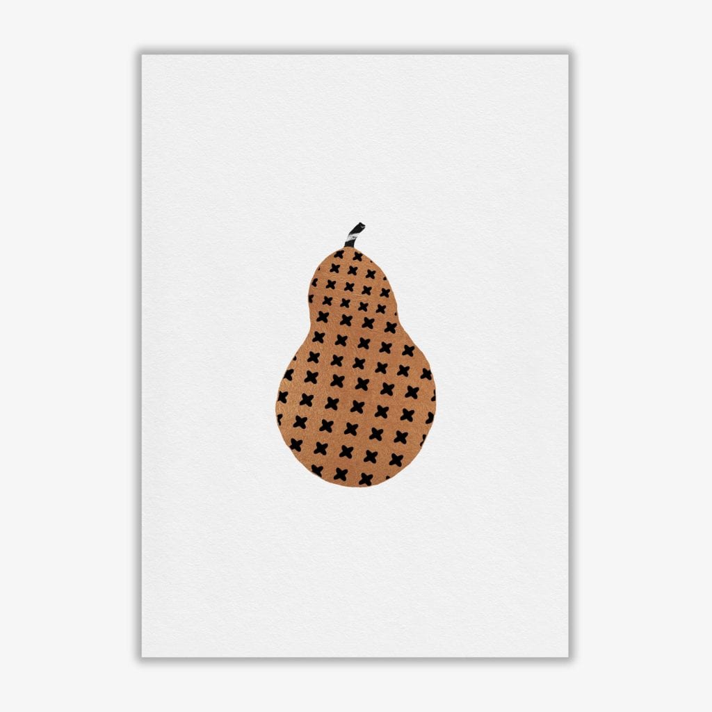 Pear fruit illustration fine art print by orara studio, framed kitchen wall art