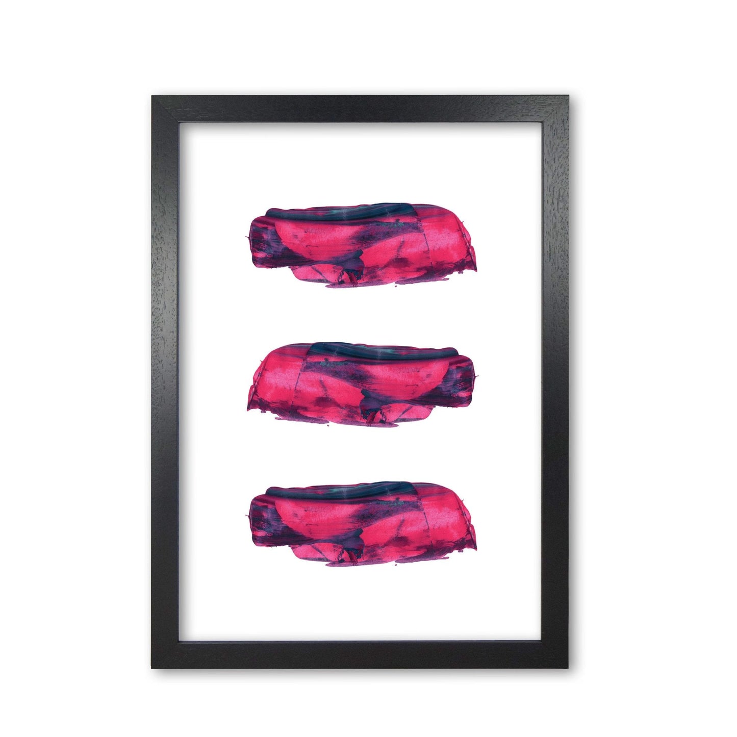 Pink and purple abstract paint strokes modern fine art print