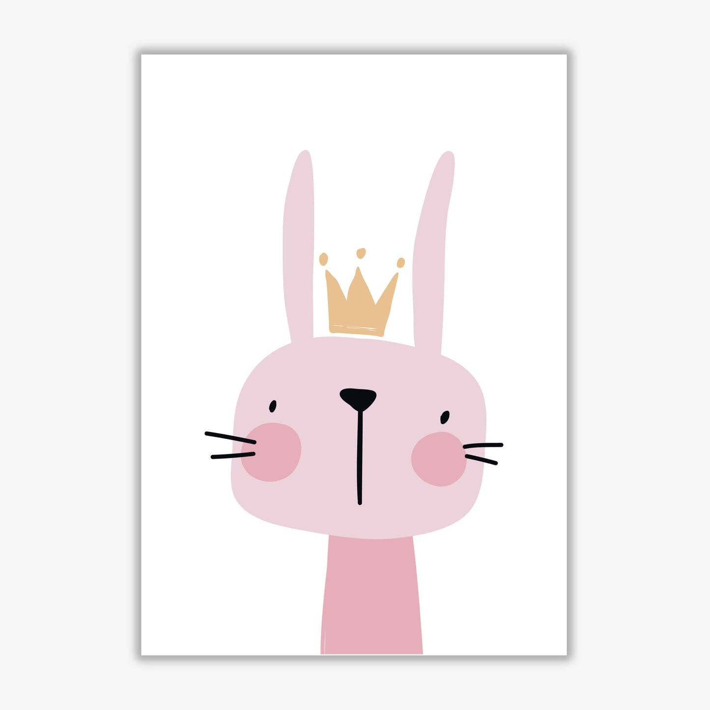 Pink bunny modern fine art print