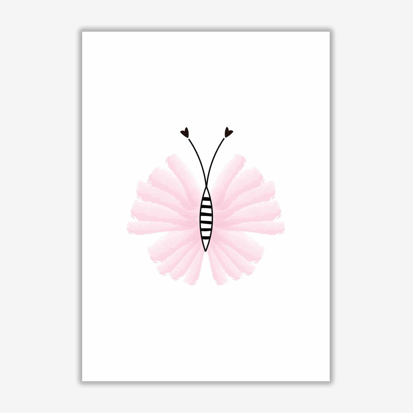 Pink butterfly modern fine art print