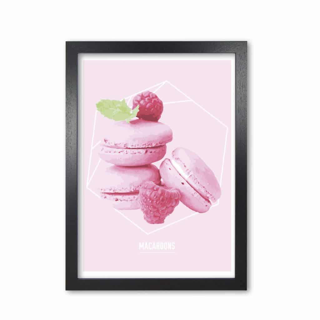 Pink macaroons modern fine art print
