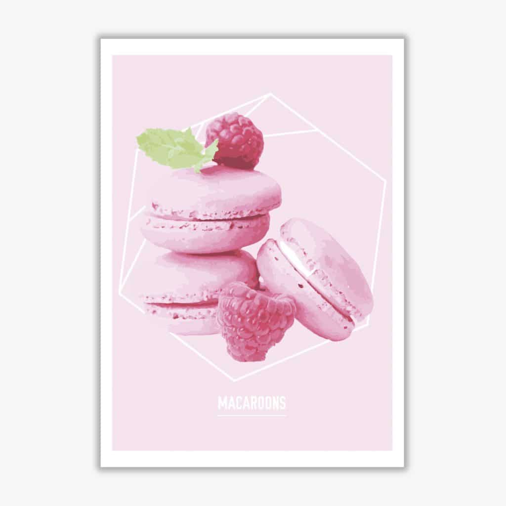 Pink macaroons modern fine art print