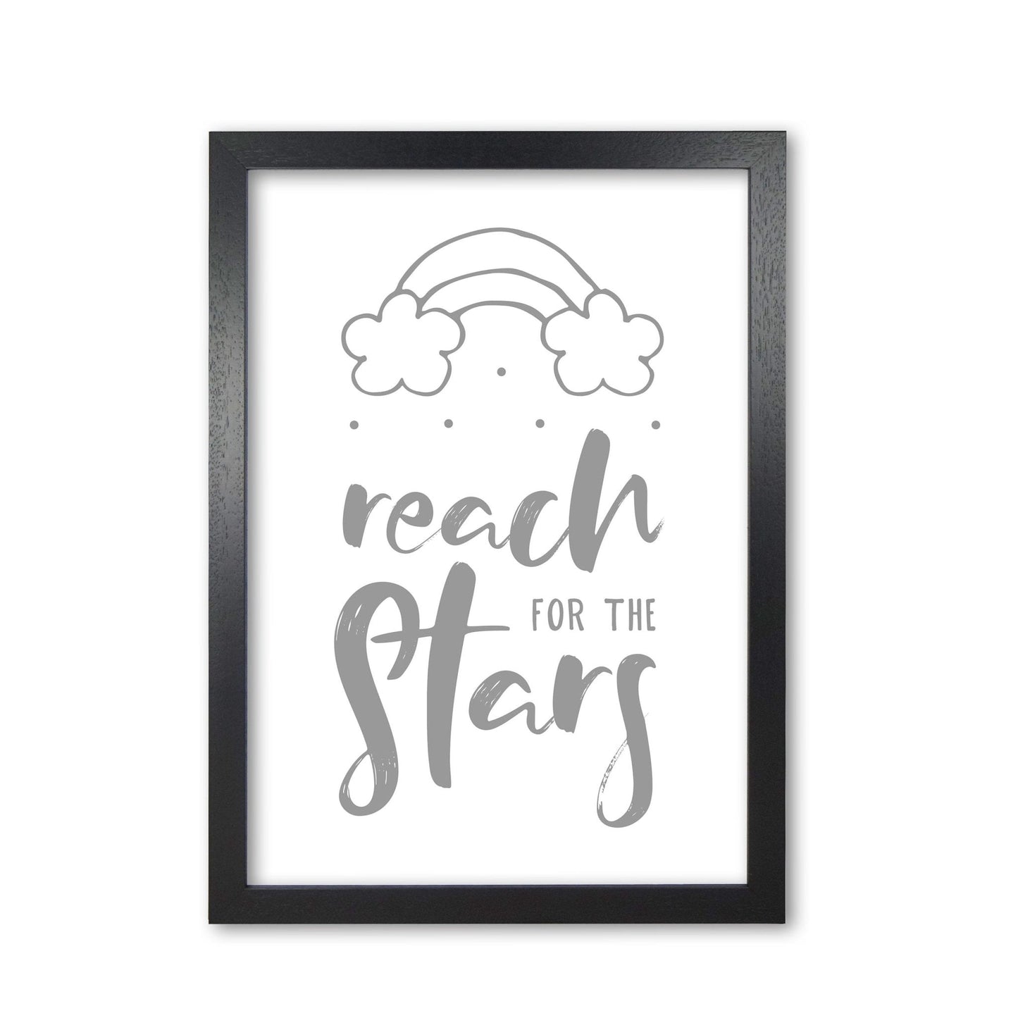 Reach for the stars grey modern fine art print