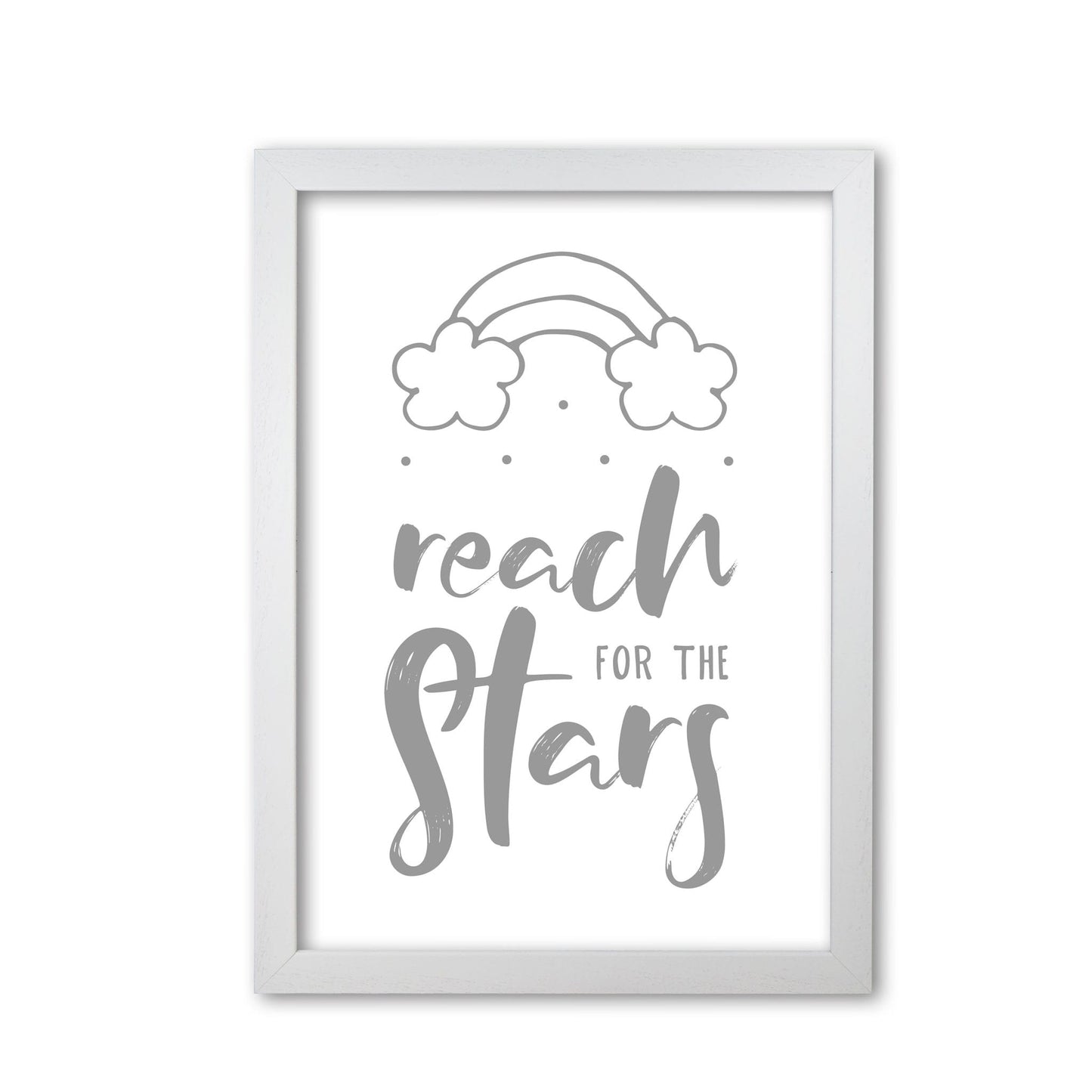 Reach for the stars grey modern fine art print