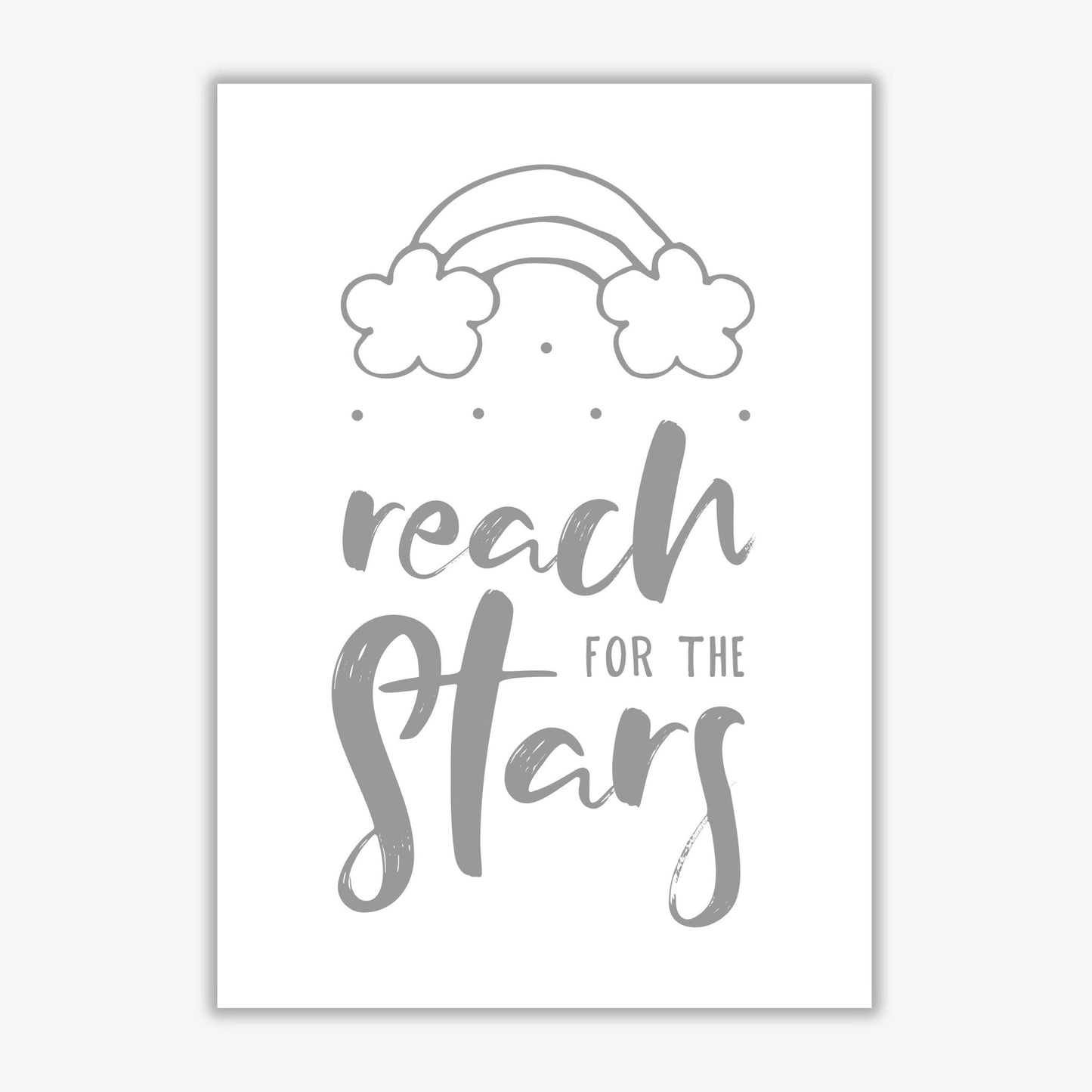 Reach for the stars grey modern fine art print