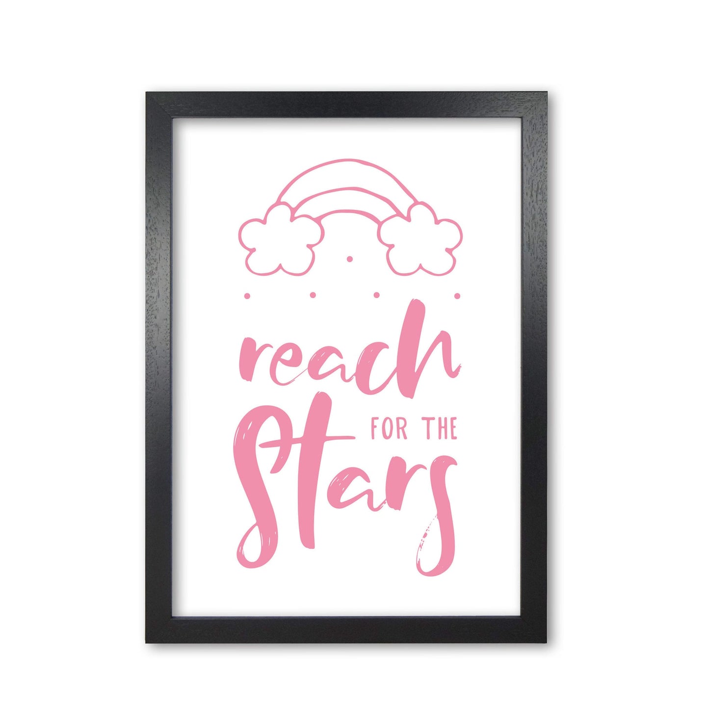 Reach for the stars pink modern fine art print