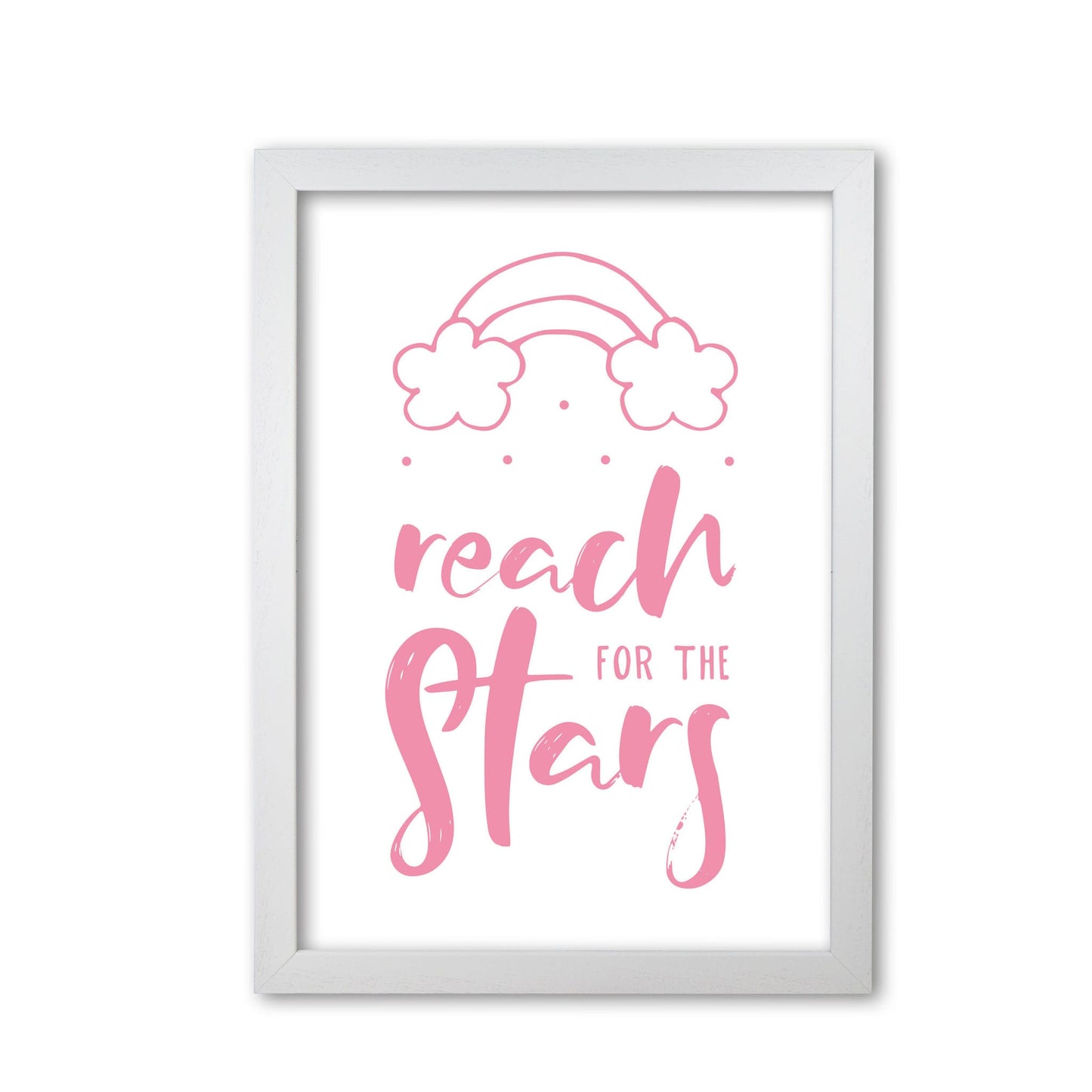 Reach for the stars pink modern fine art print
