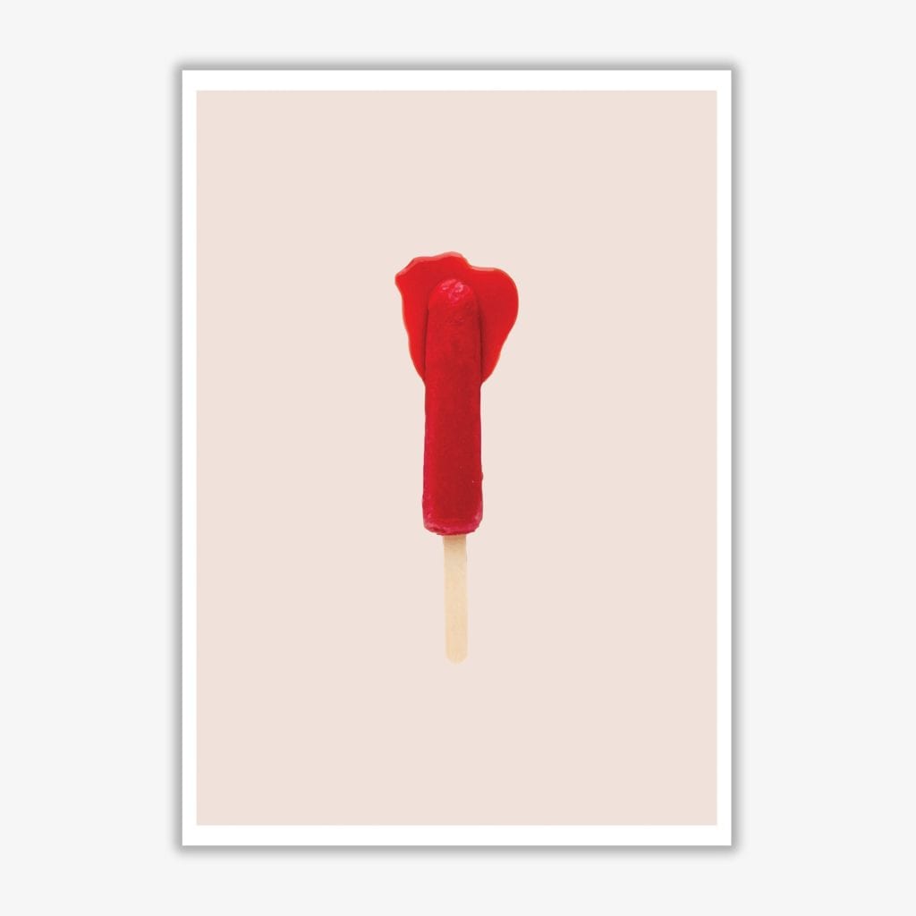 Red icepop modern fine art print