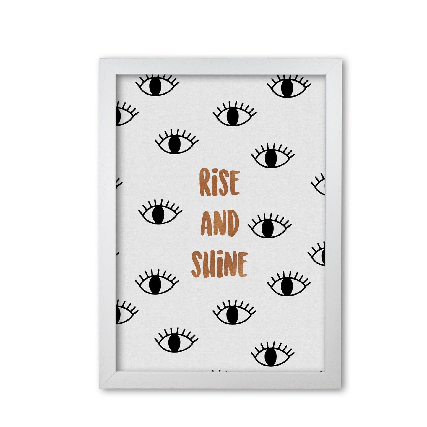 Rise & shine bedroom quote fine art print by orara studio