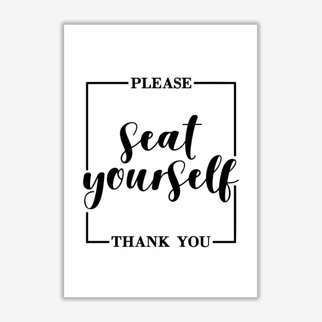 Seat yourself, bathroom modern fine art print, framed bathroom wall art