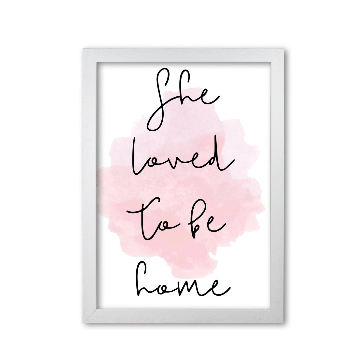 She loved to be homelink watercolour modern fine art print