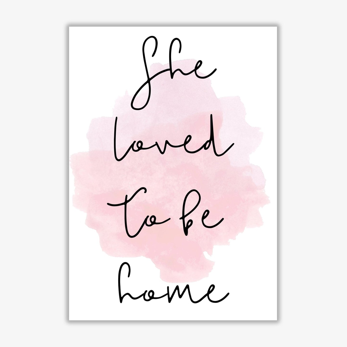 She loved to be homelink watercolour modern fine art print