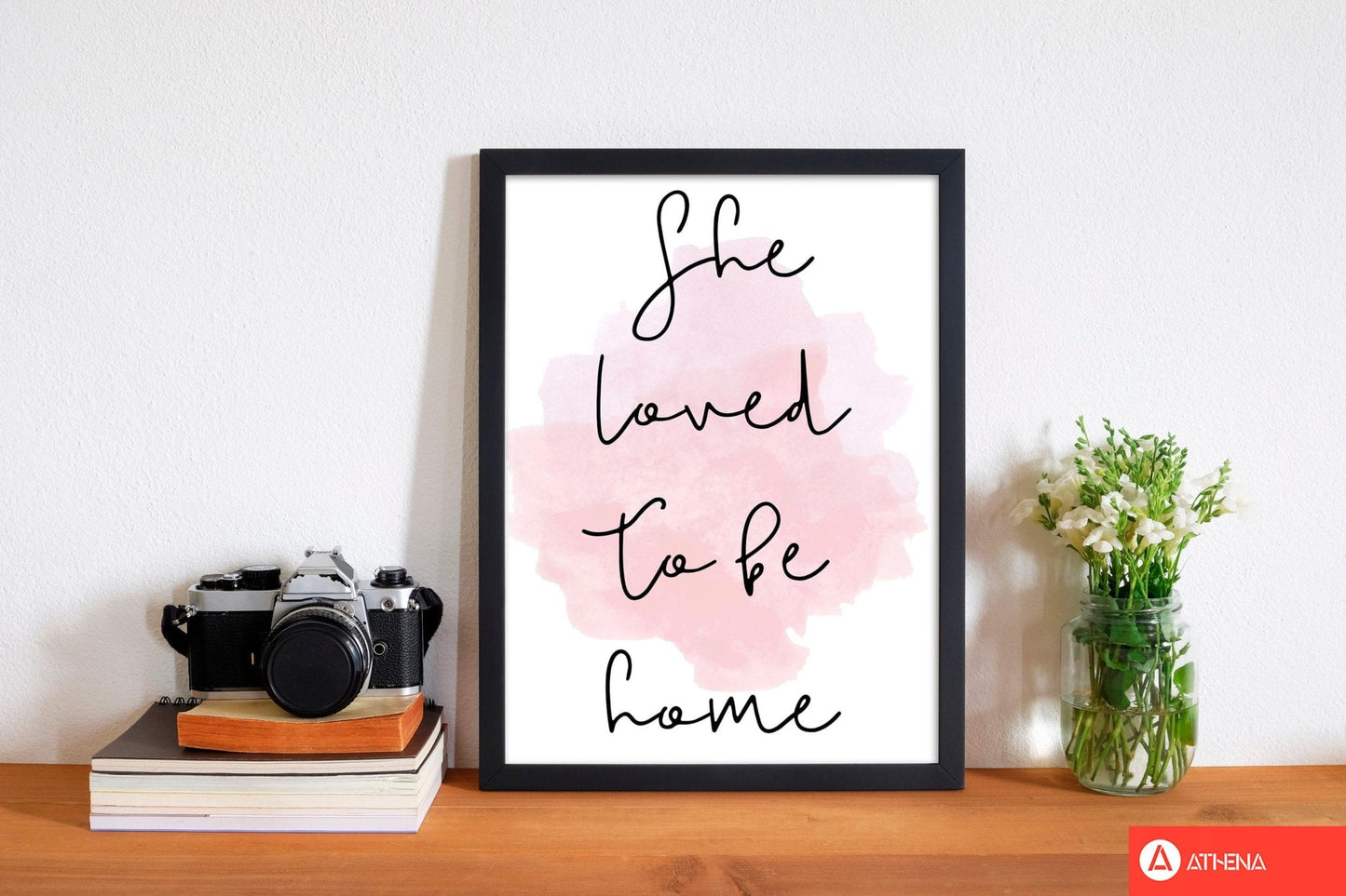 She loved to be homelink watercolour modern fine art print