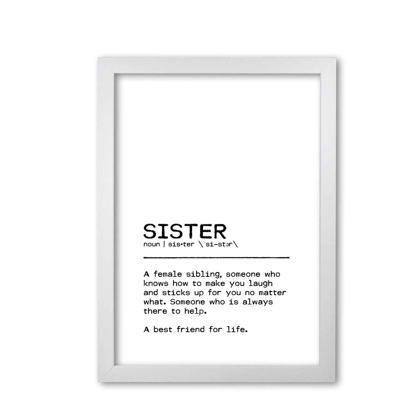 Sister best friend definition quote fine art print by orara studio