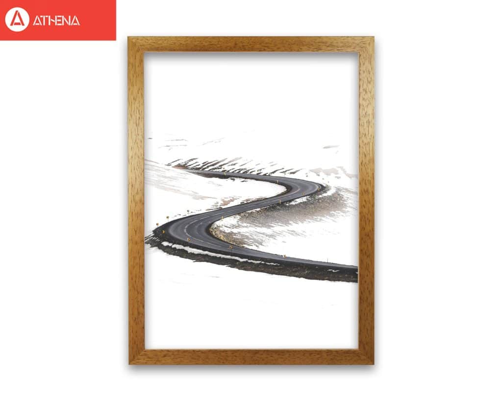 Snowy road pass modern fine art print