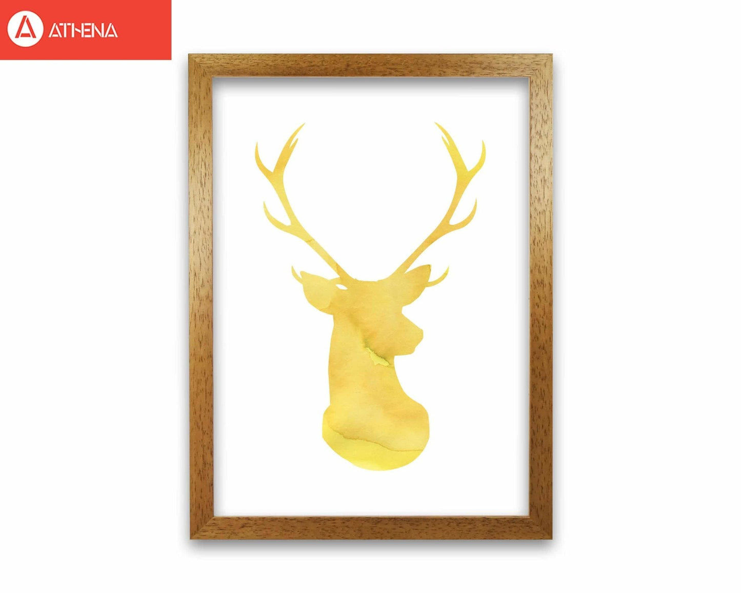Stags head watercolour modern fine art print