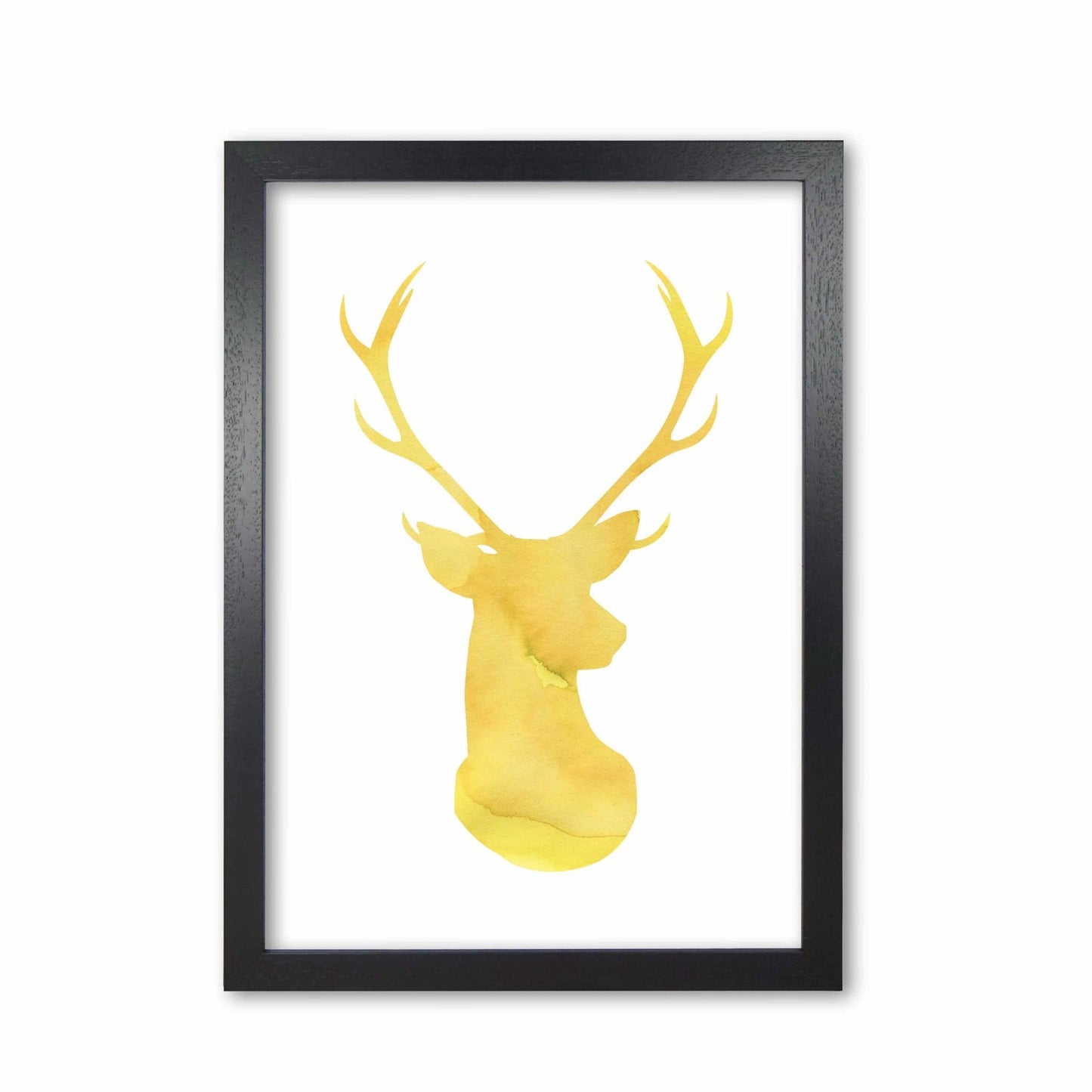 Stags head watercolour modern fine art print