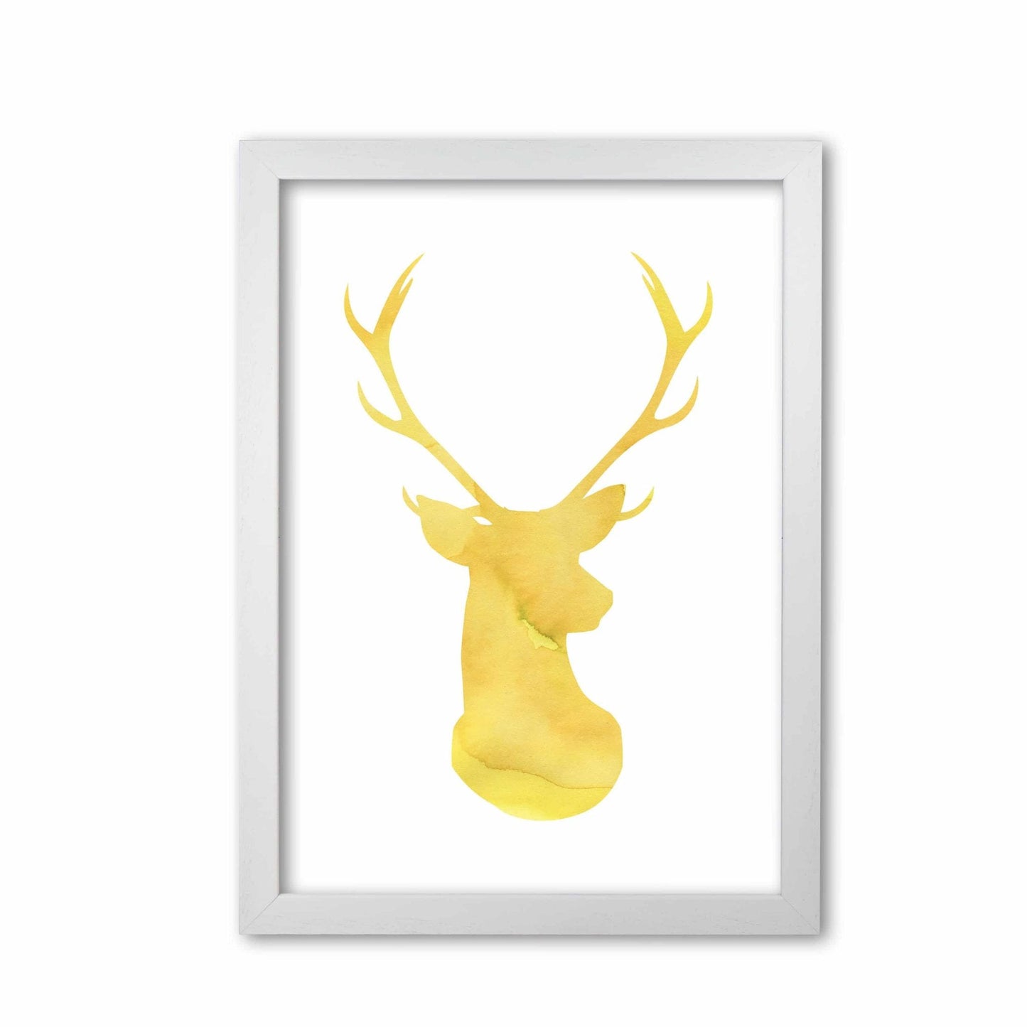 Stags head watercolour modern fine art print