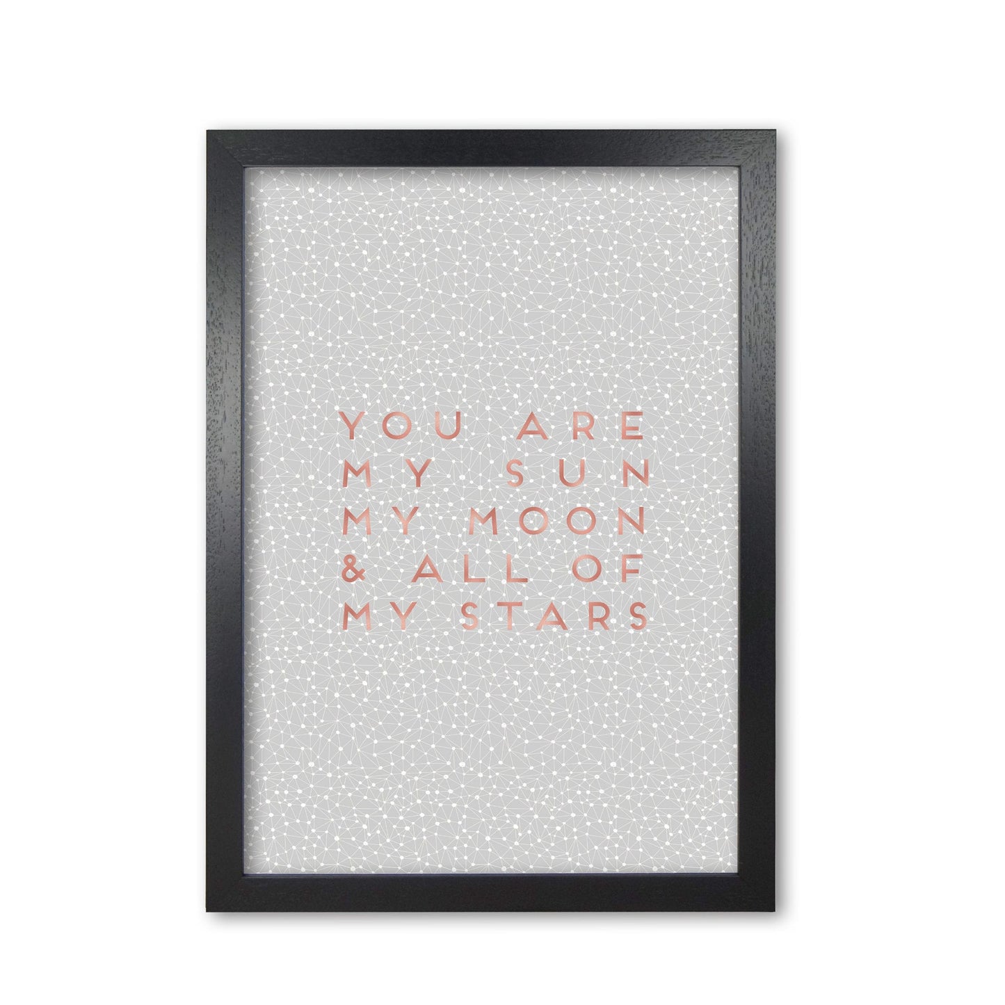 Sun, moon & stars love quote fine art print by orara studio