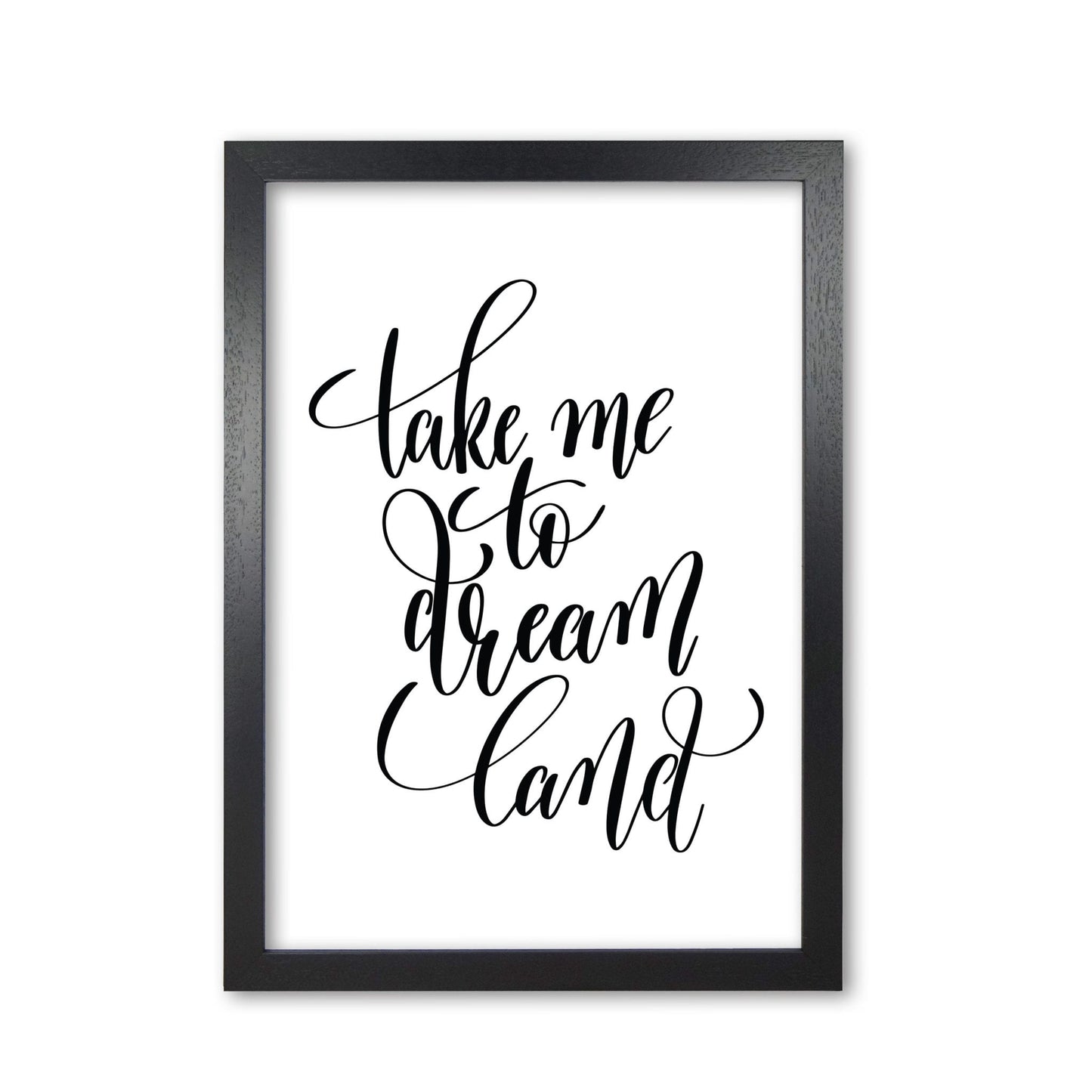 Take me to dream land black modern fine art print