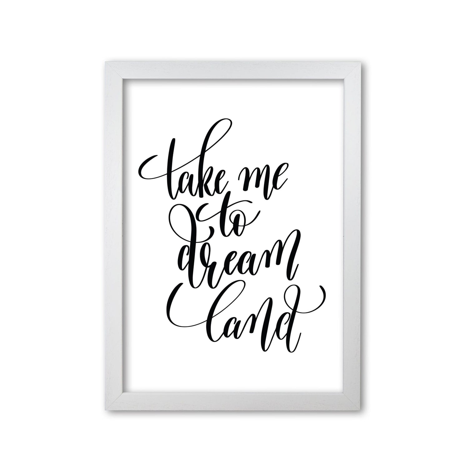Take me to dream land black modern fine art print