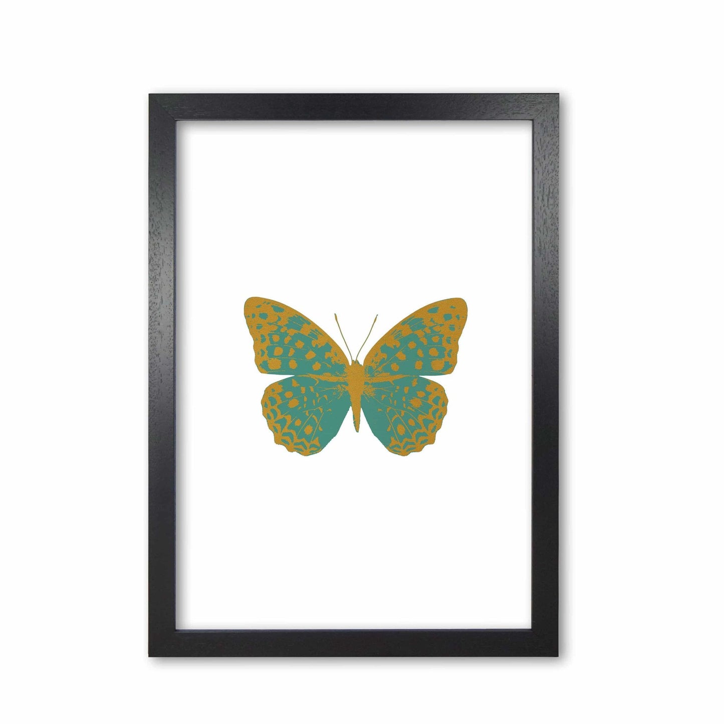 Teal butterfly fine art print by orara studio