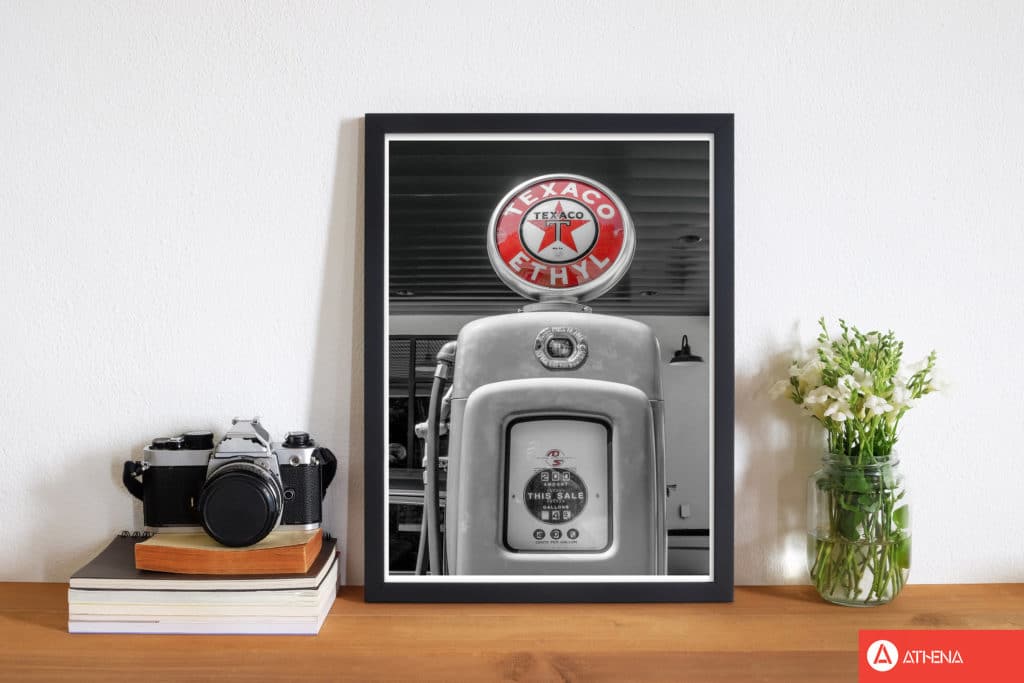 Texaco gas pump modern fine art print