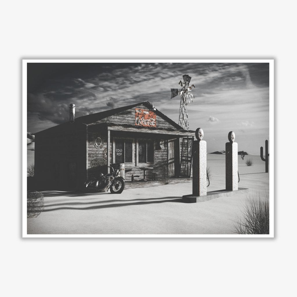 Texas store coca cola modern fine art print