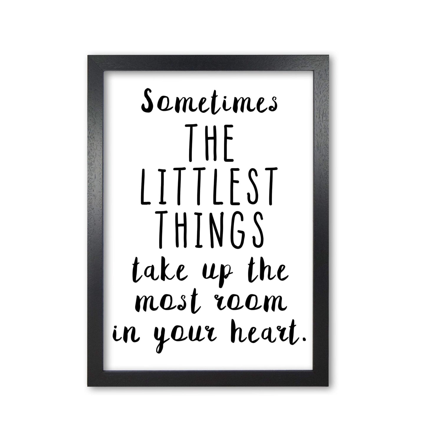 The littlest things black modern fine art print