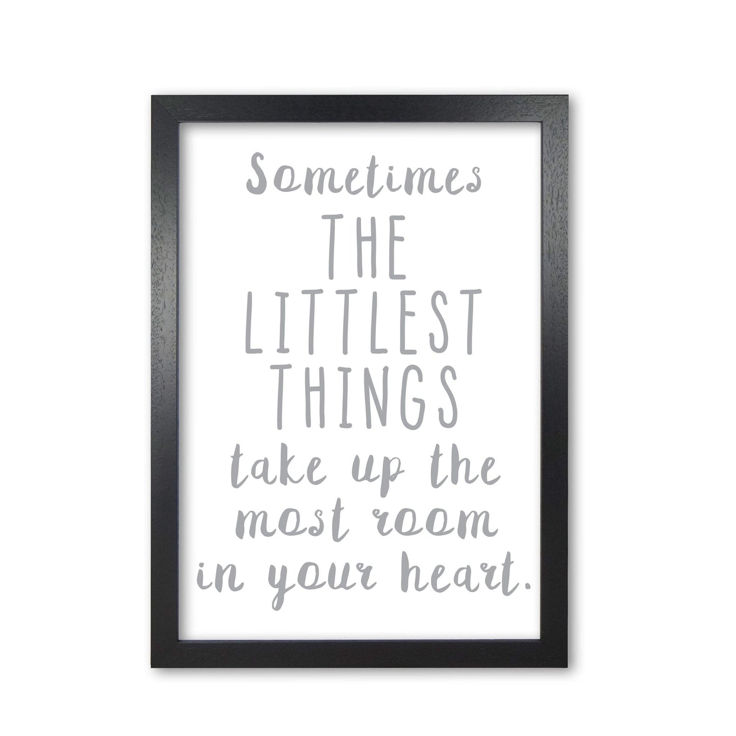 The littlest things grey modern fine art print