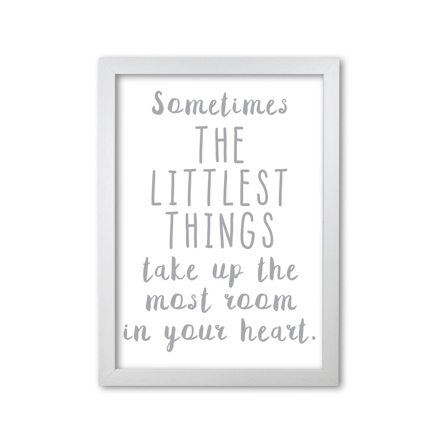 The littlest things grey modern fine art print